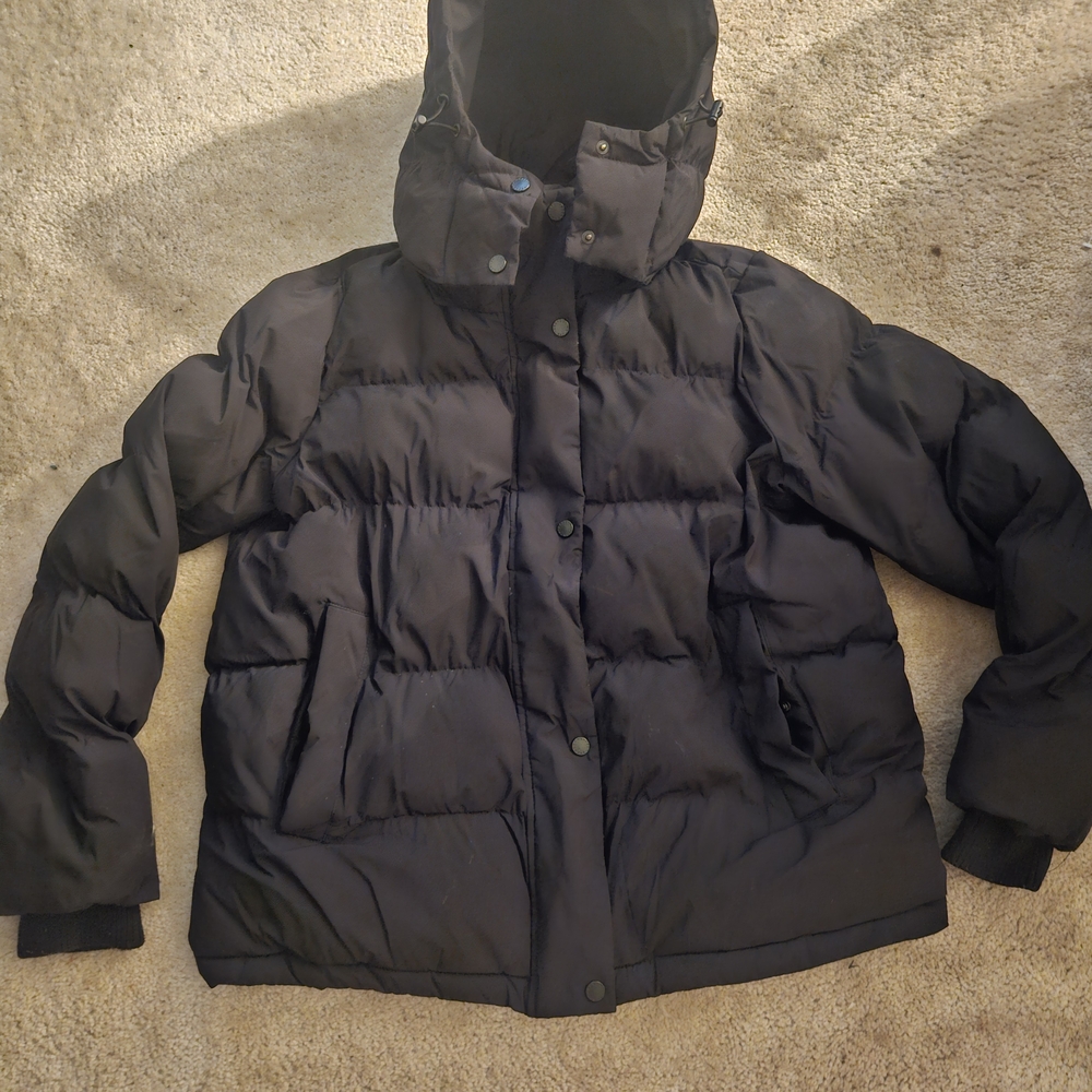 Kids Black Puffer Jacket